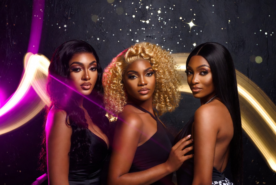 Beautiful women wearing DNG Crowns wigs